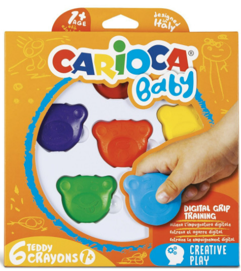 CARIOCA BABY 6 TEDDY CRAYONS
