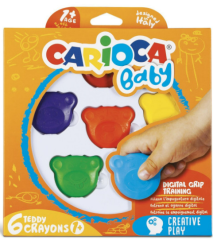 CARIOCA BABY 6 TEDDY CRAYONS